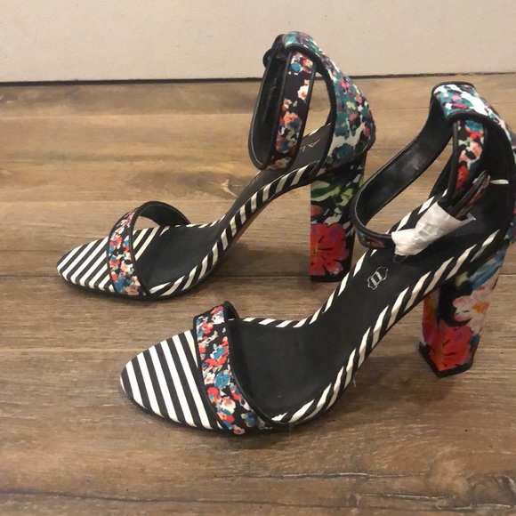 Brand new stripes & floral shoes